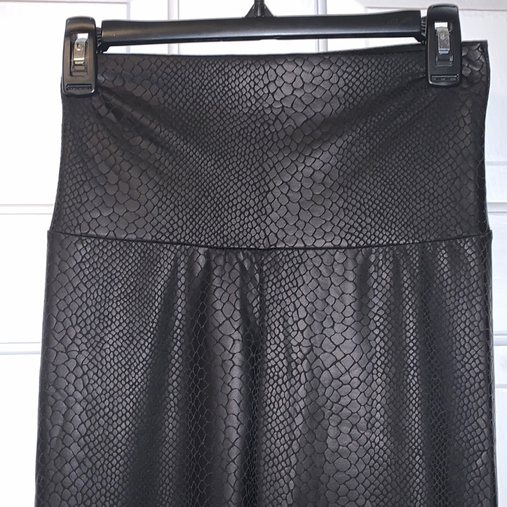 Black Snakeskin High Waisted Leggings. Cherish brand.
